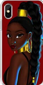 Fashionable Black Girl Back Cover Case Accessories for Iphone 7/8 and 12/12 Pr0